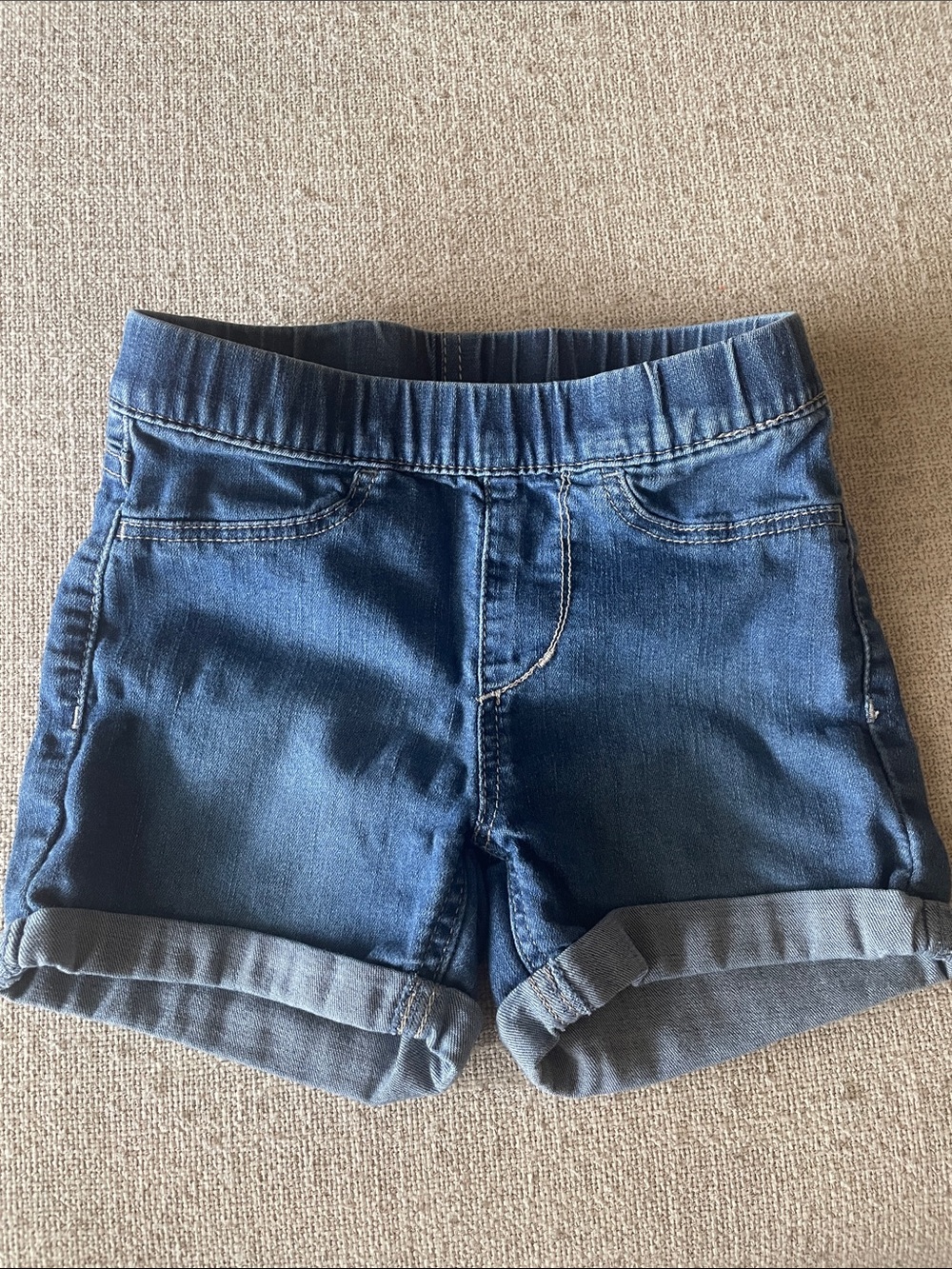 H&M Blue Denim Girls Shorts with Elastic Waist